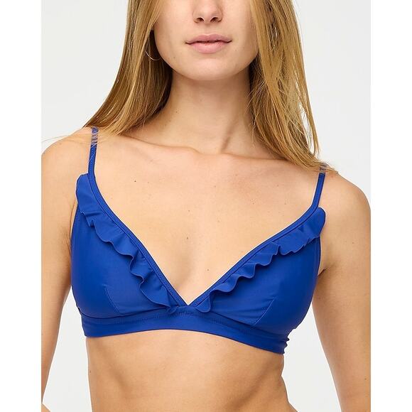 J.Crew Factory Printed French Bikini Top w/ Ruffles – Multicolor Floral – XS NWT - Picture 5 of 7